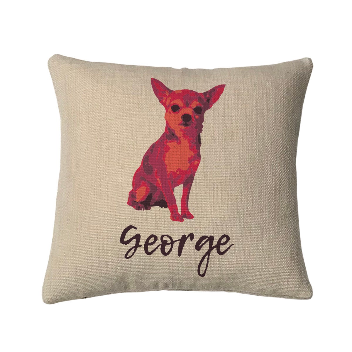 Personalized Love Chihuahua Mini Throw Pillow