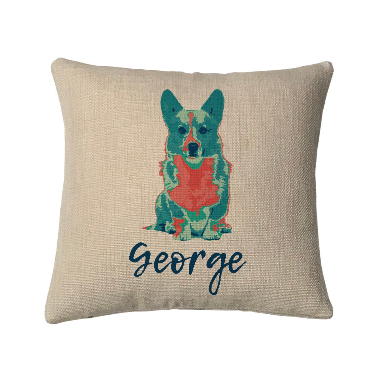 Personalized Love Corgi Mini Throw Pillow
