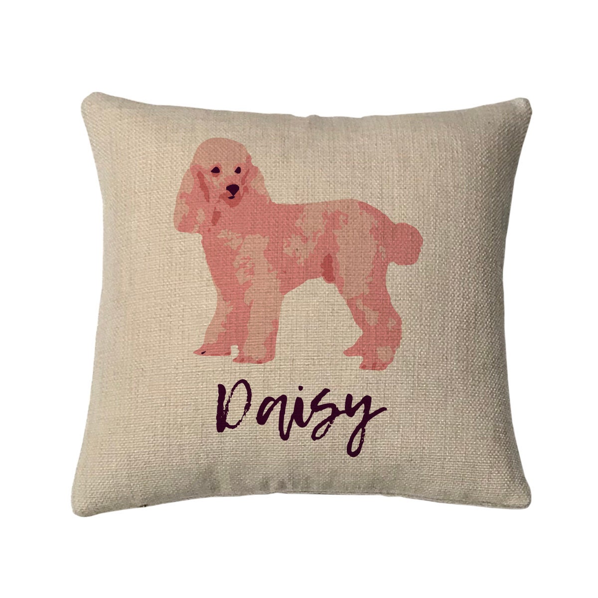 Personalized Love Poodle Mini Throw Pillow