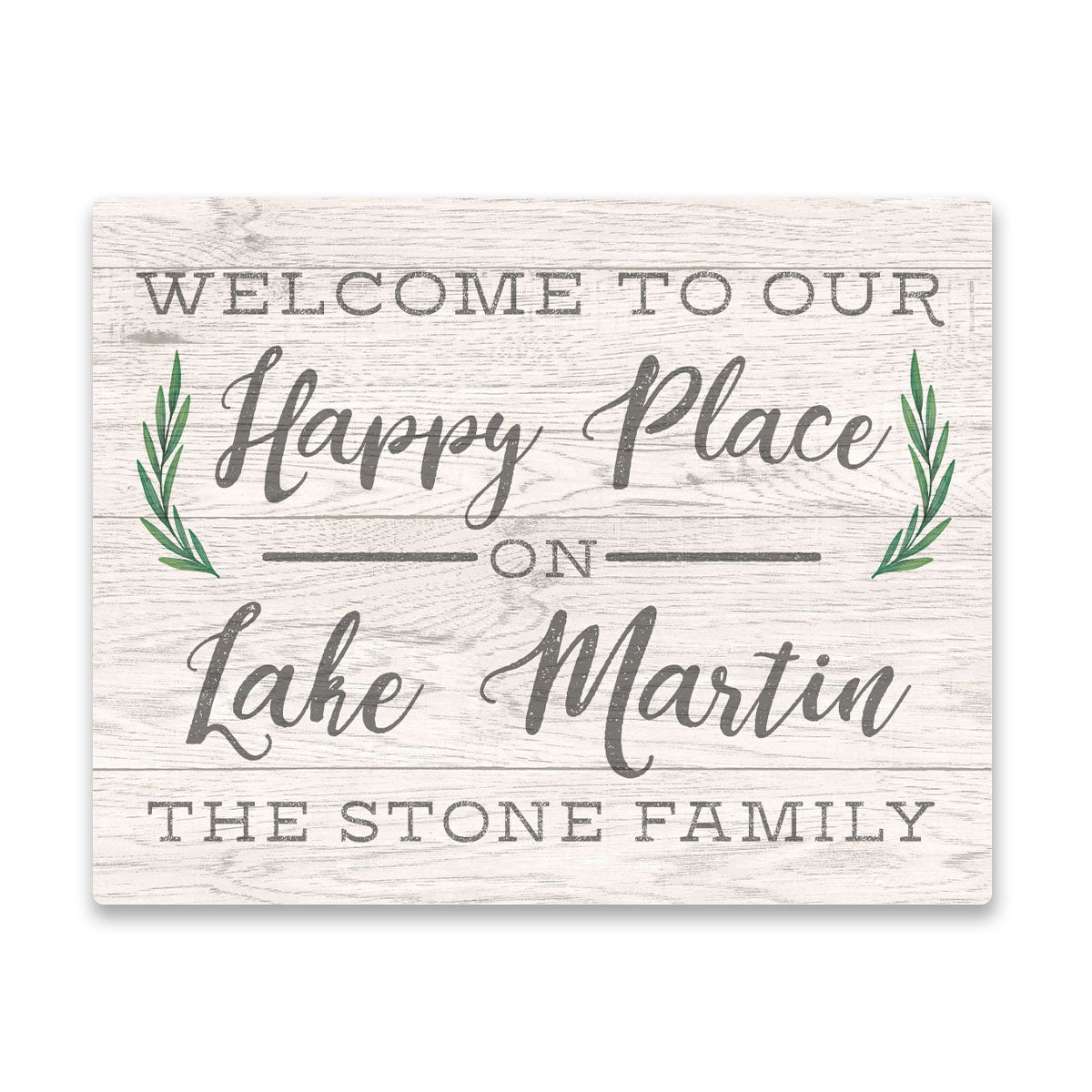 Personalized Welcome to Our Happy Place on Lake Martin Wall Art