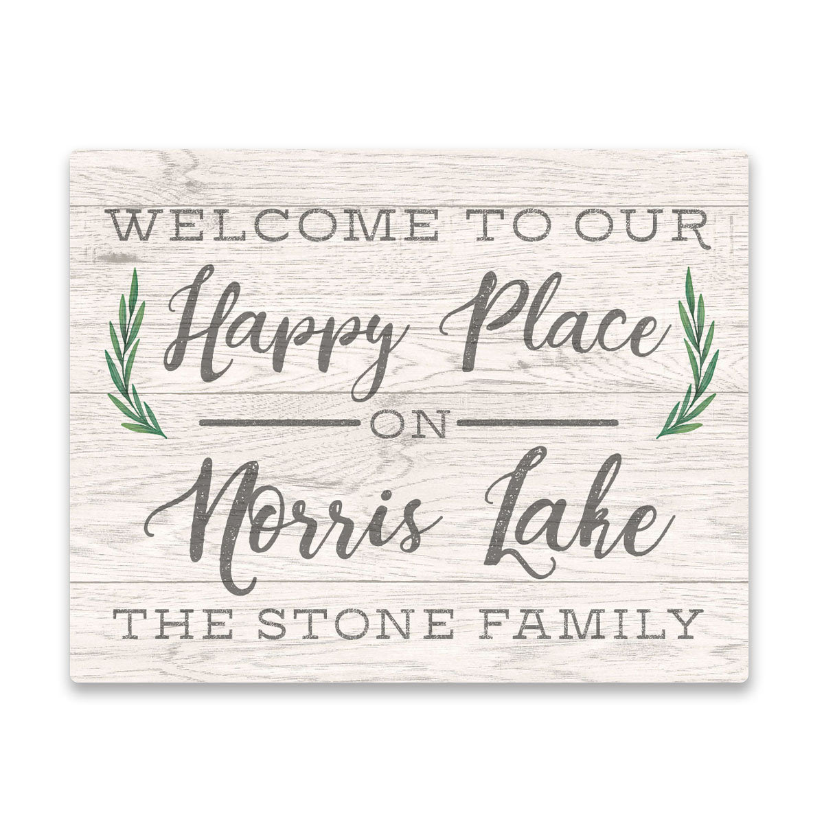 Personalized Welcome to Our Happy Place on Norris Lake Wall Art