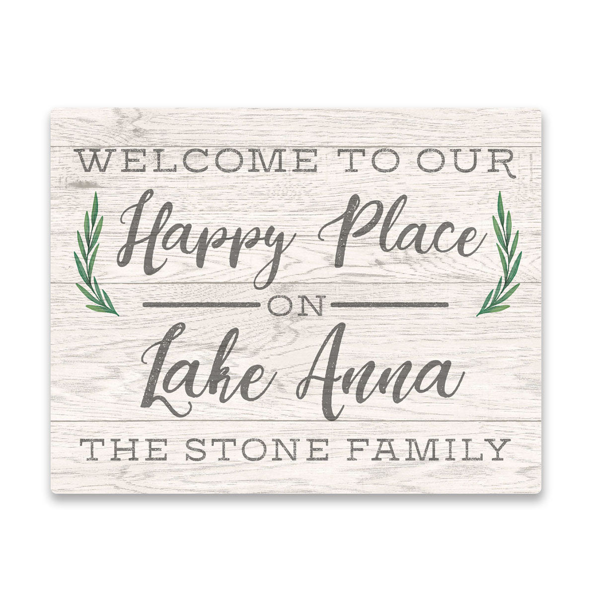 Personalized Welcome to Our Happy Place on Lake Anna Wall Art