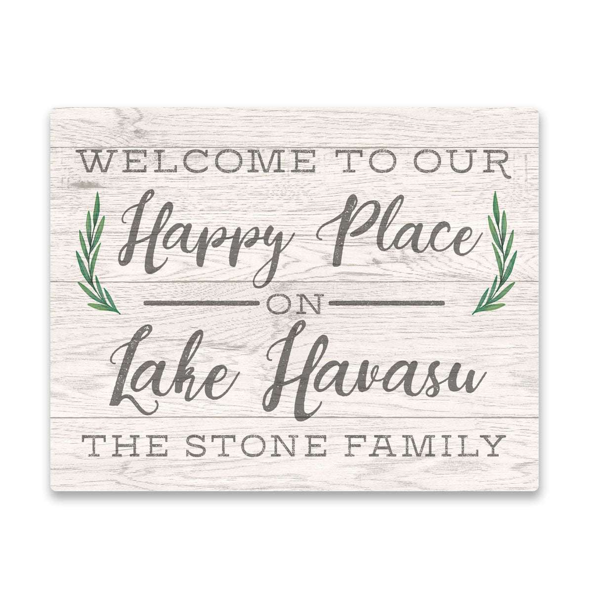 Personalized Welcome to Our Happy Place on Lake Havasu Wall Art