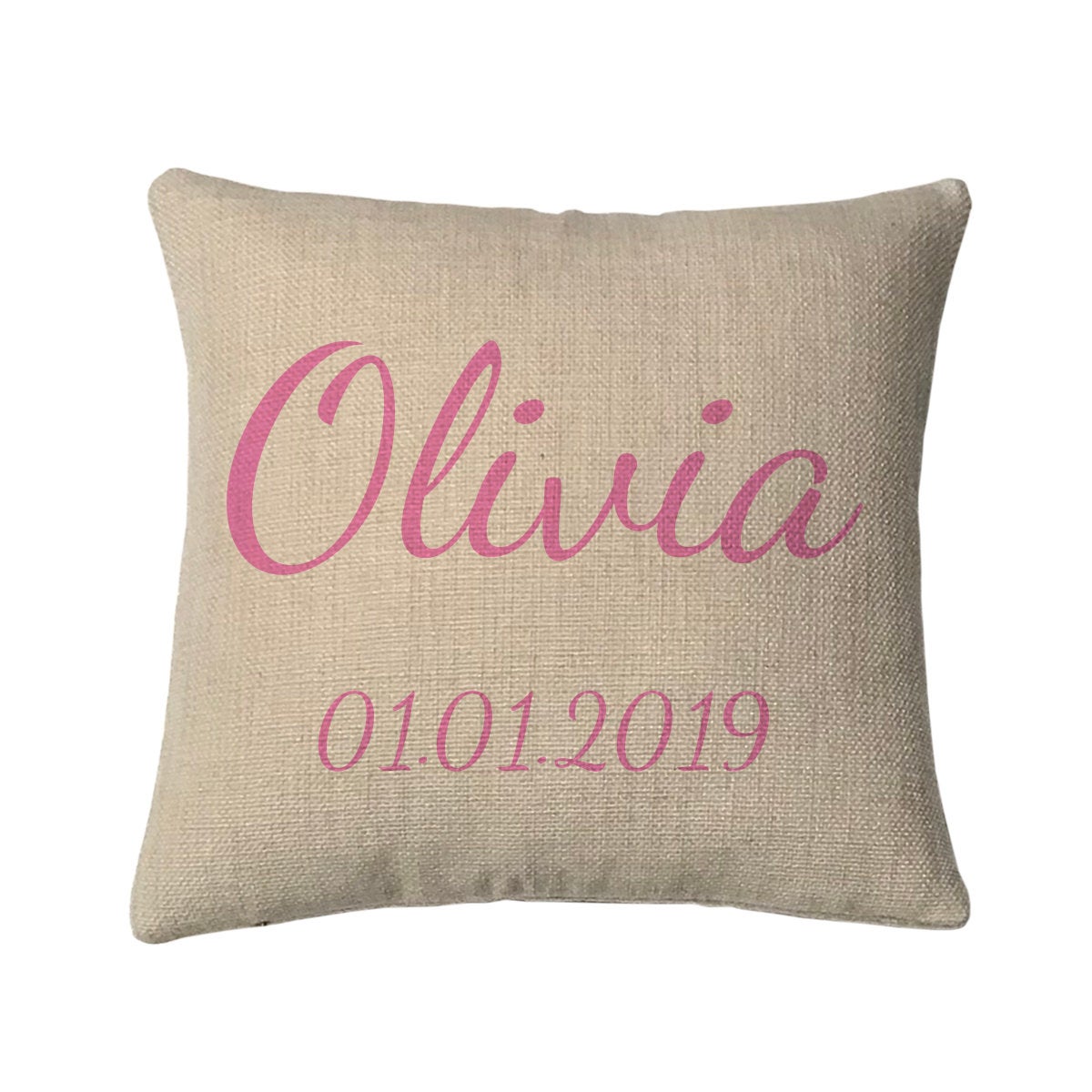 Personalized Baby Girl Mini Throw Pillow