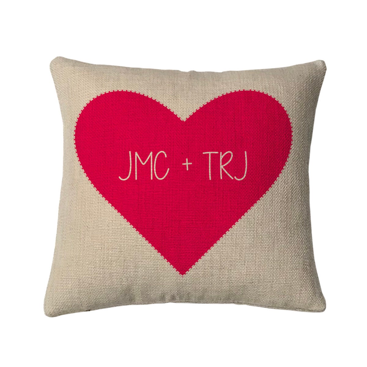 Personalized Initials inside of Heart Mini Throw Pillow