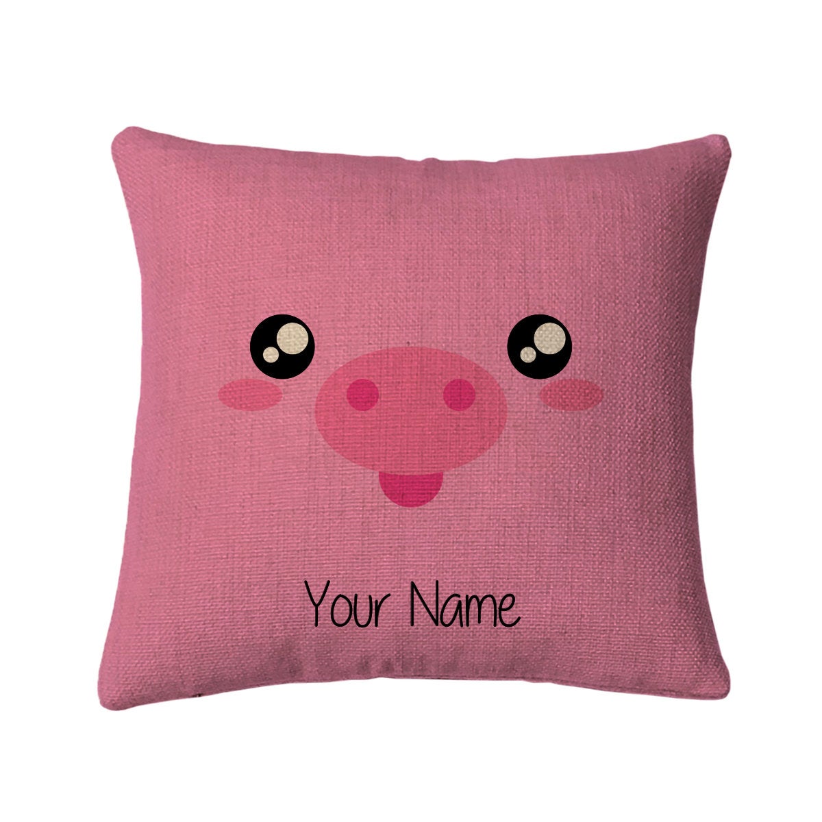 Personalized Pig Mini Throw Pillow