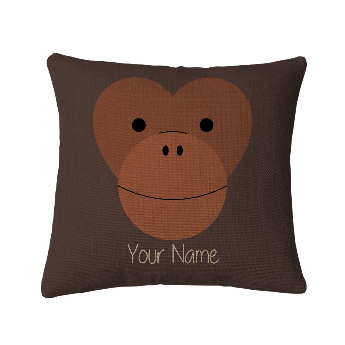 Personalized Monkey Mini Throw Pillow