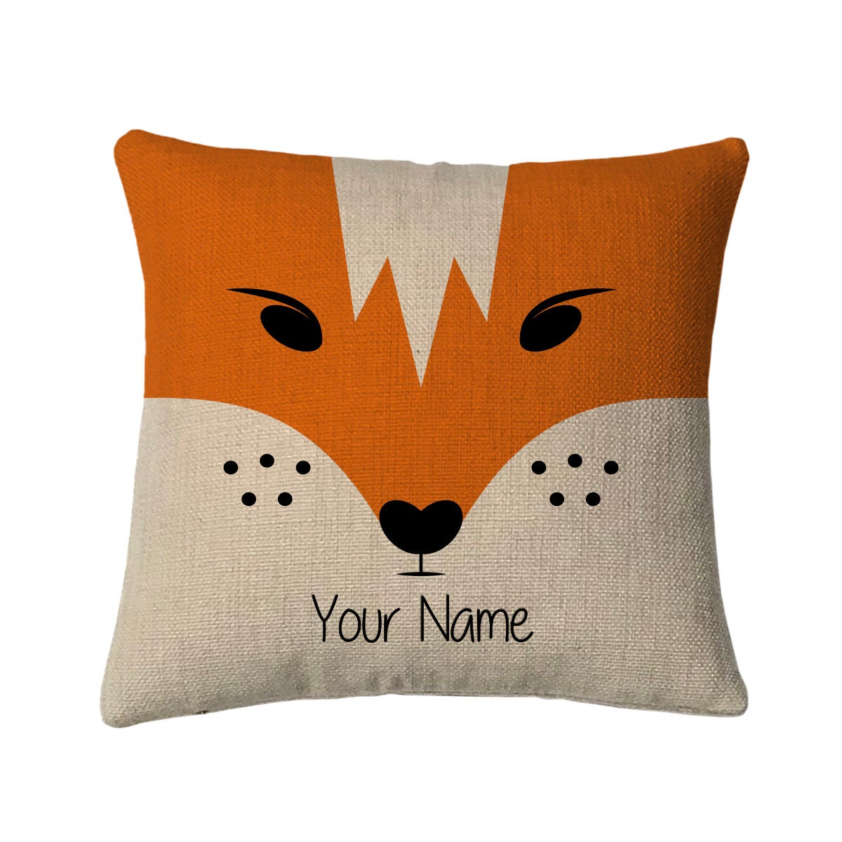 Personalized Fox Mini Throw Pillow
