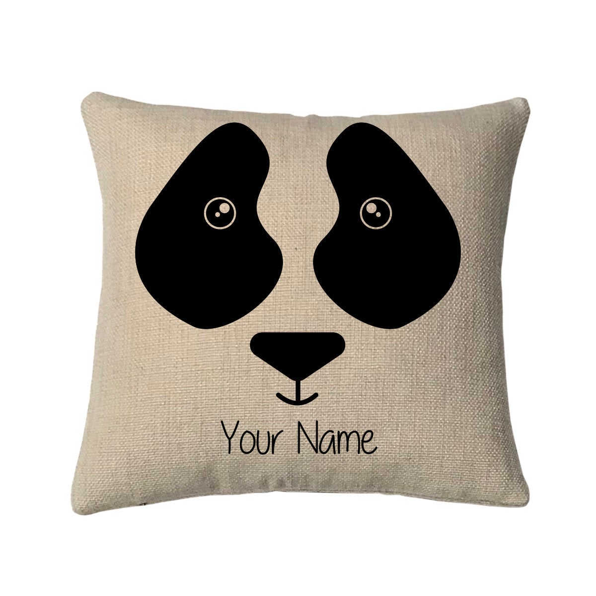Personalized Panda Bear Mini Throw Pillow