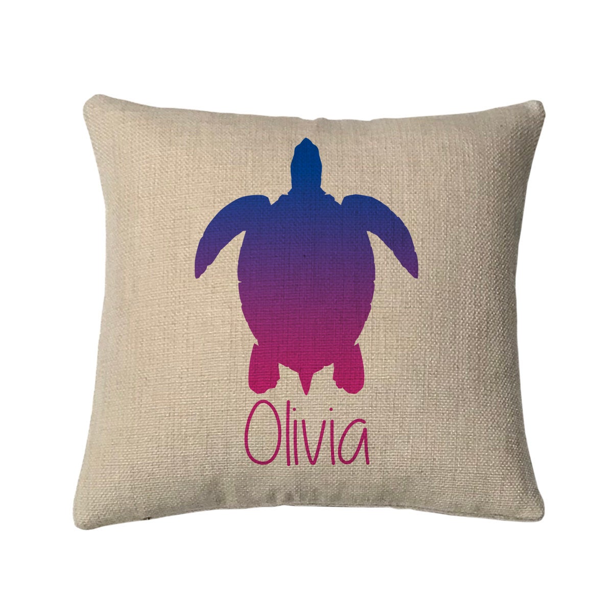 Personalized Turtle Mini Throw Pillow