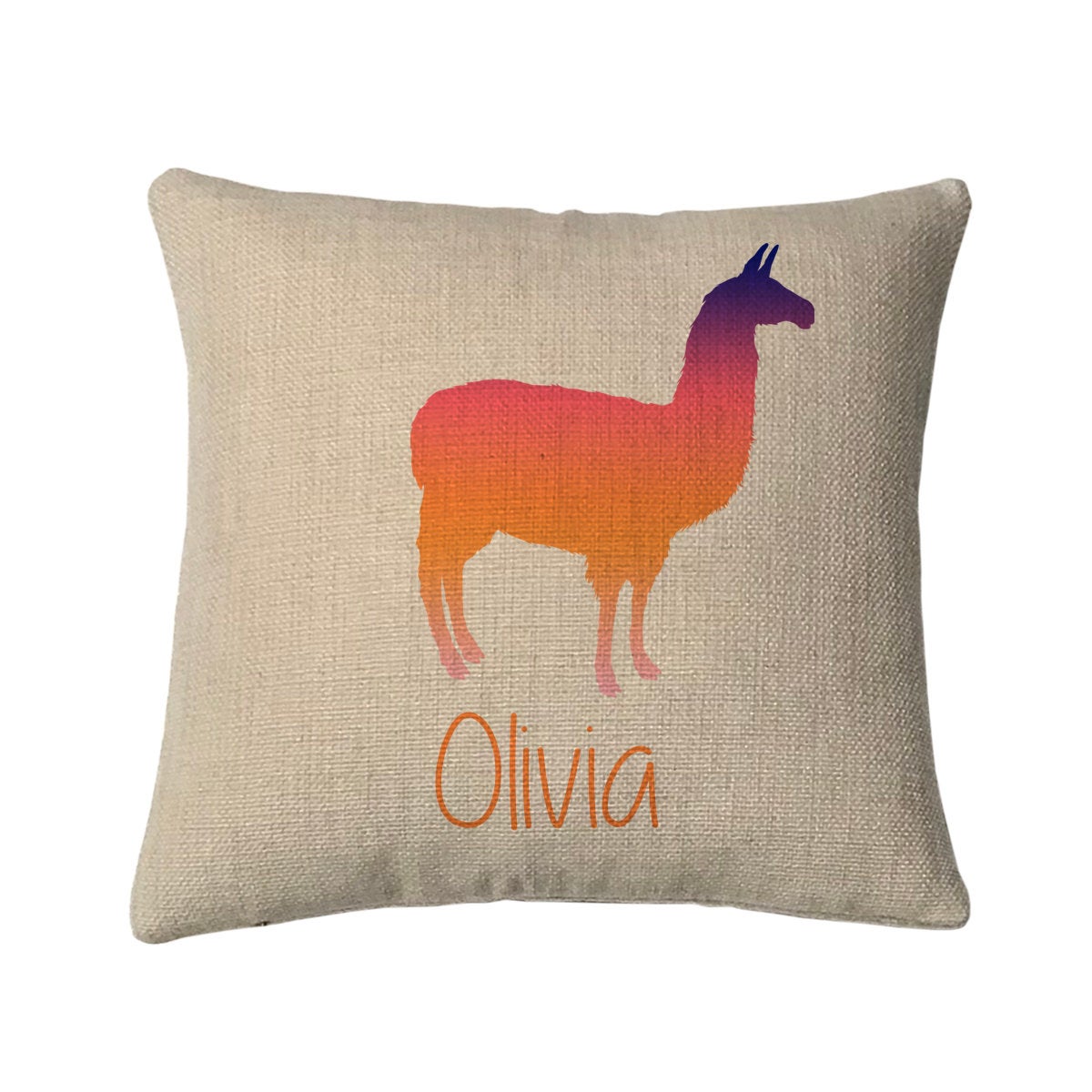 Personalized Llama Mini Throw Pillow