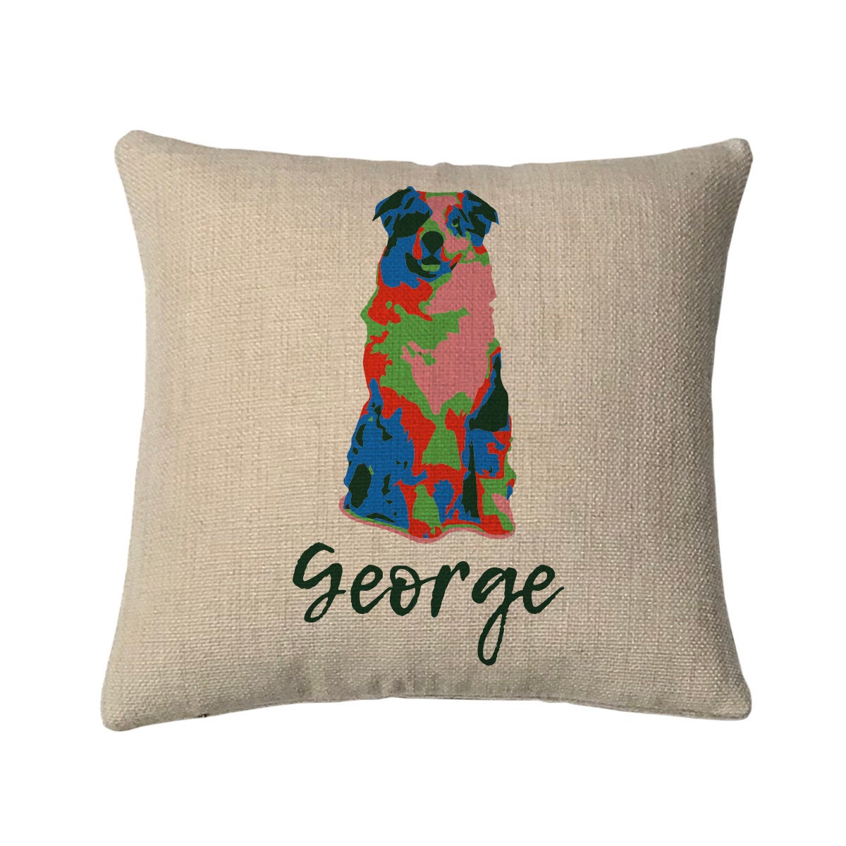Personalized Love Australian Shepherd Mini Throw Pillow