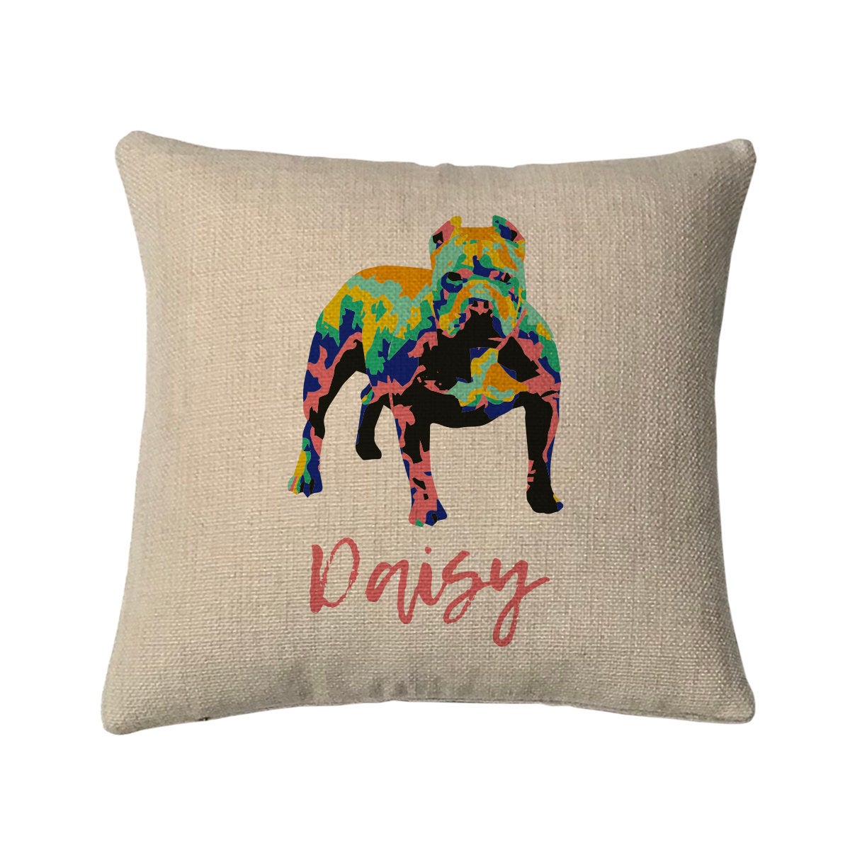 Personalized Love Pit Bull Mini Throw Pillow