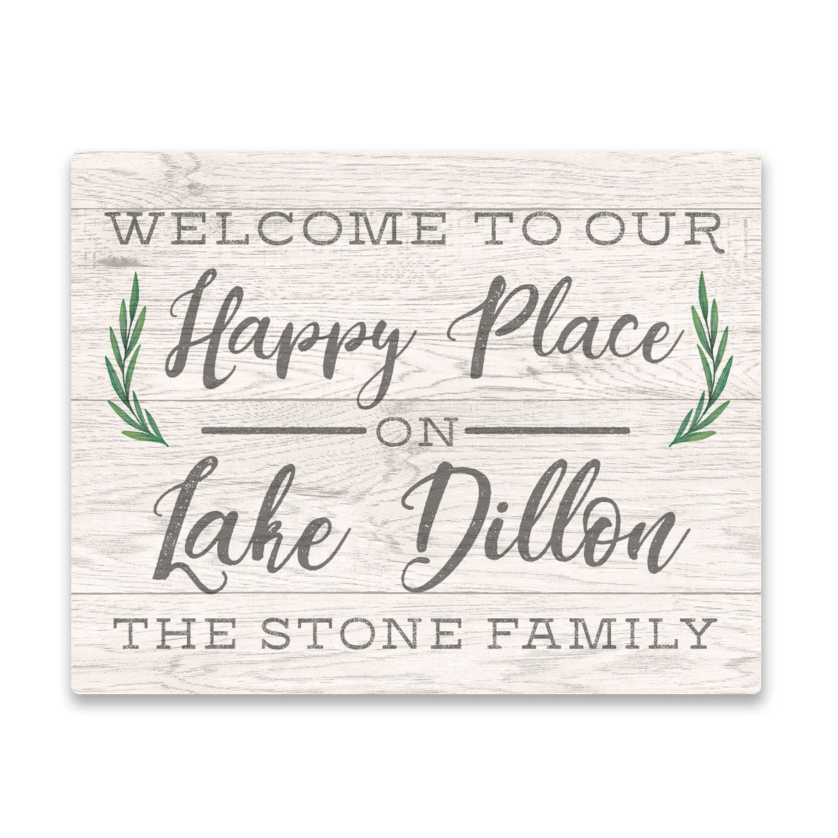 Personalized Welcome to Our Happy Place on Lake Dillon Wall Art