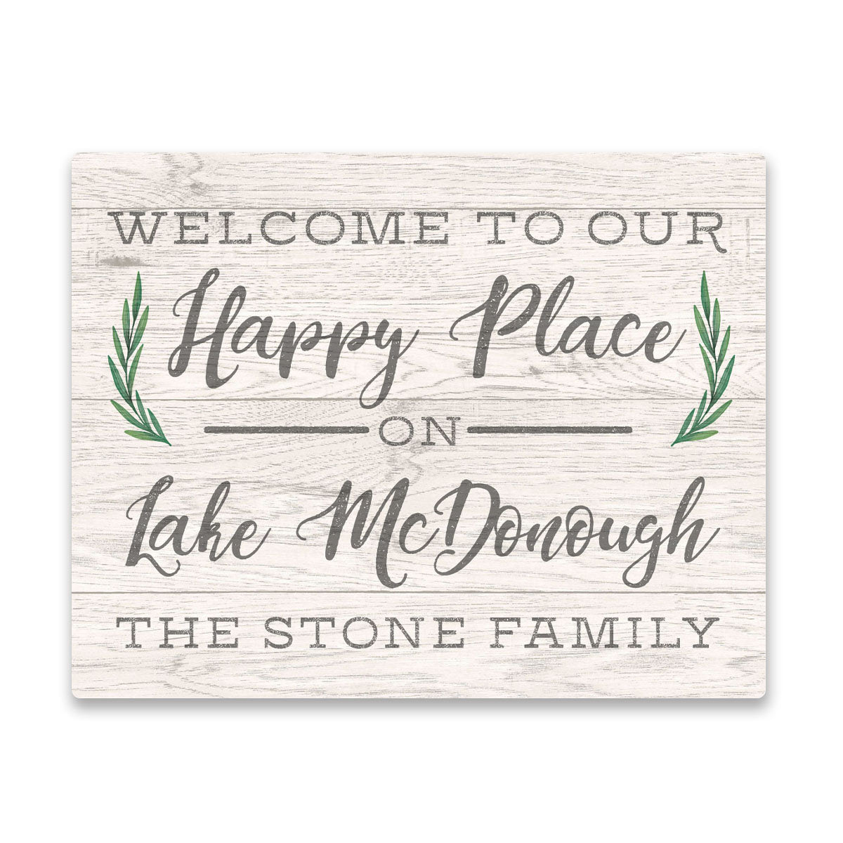 Personalized Welcome to Our Happy Place on Lake McDonough Wall Art