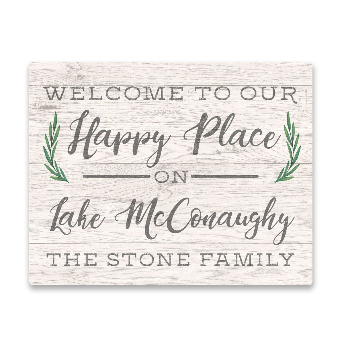 Personalized Welcome to Our Happy Place on Lake McConaughy Wall Art