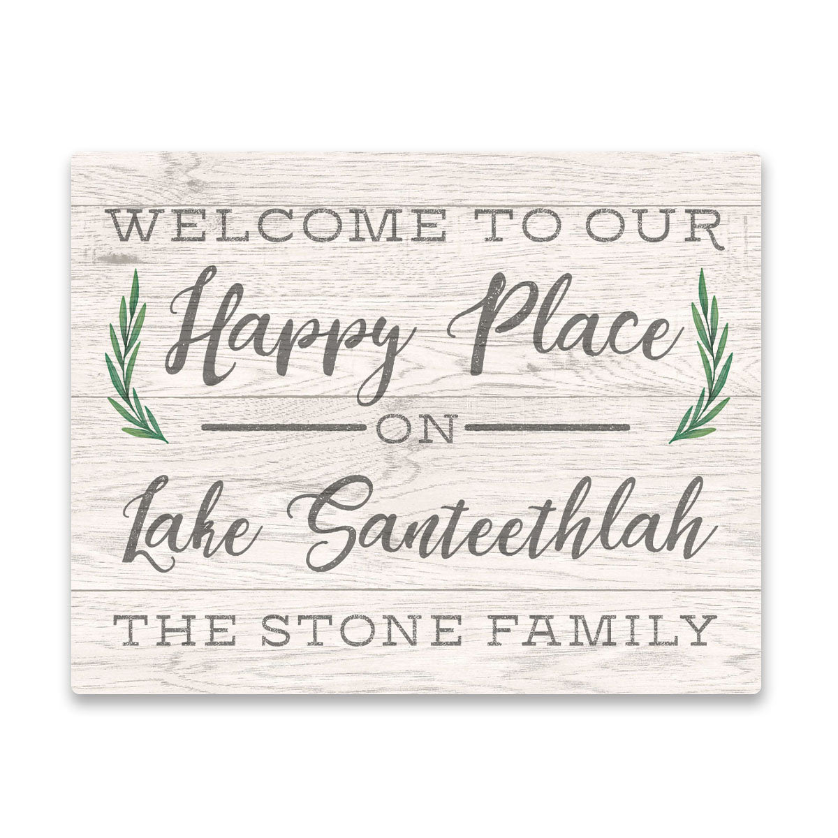 Personalized Welcome to Our Happy Place on Lake Santeethlah Wall Art