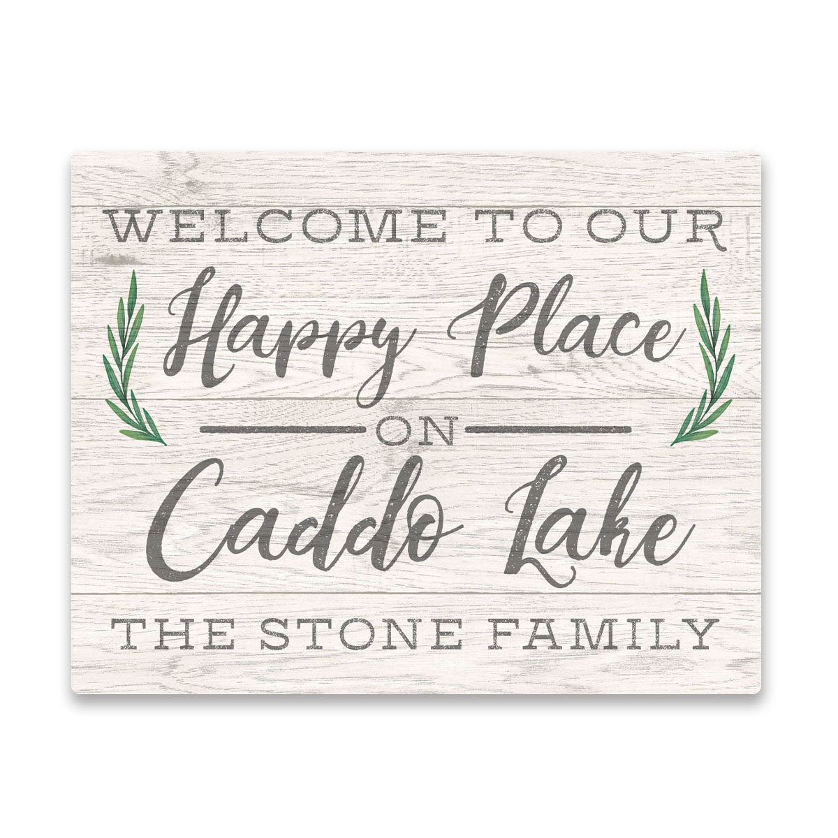 Personalized Welcome to Our Happy Place on Caddo lake Wall Art