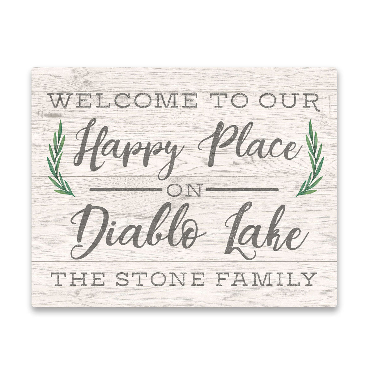 Personalized Welcome to Our Happy Place on Diablo Lake Wall Art