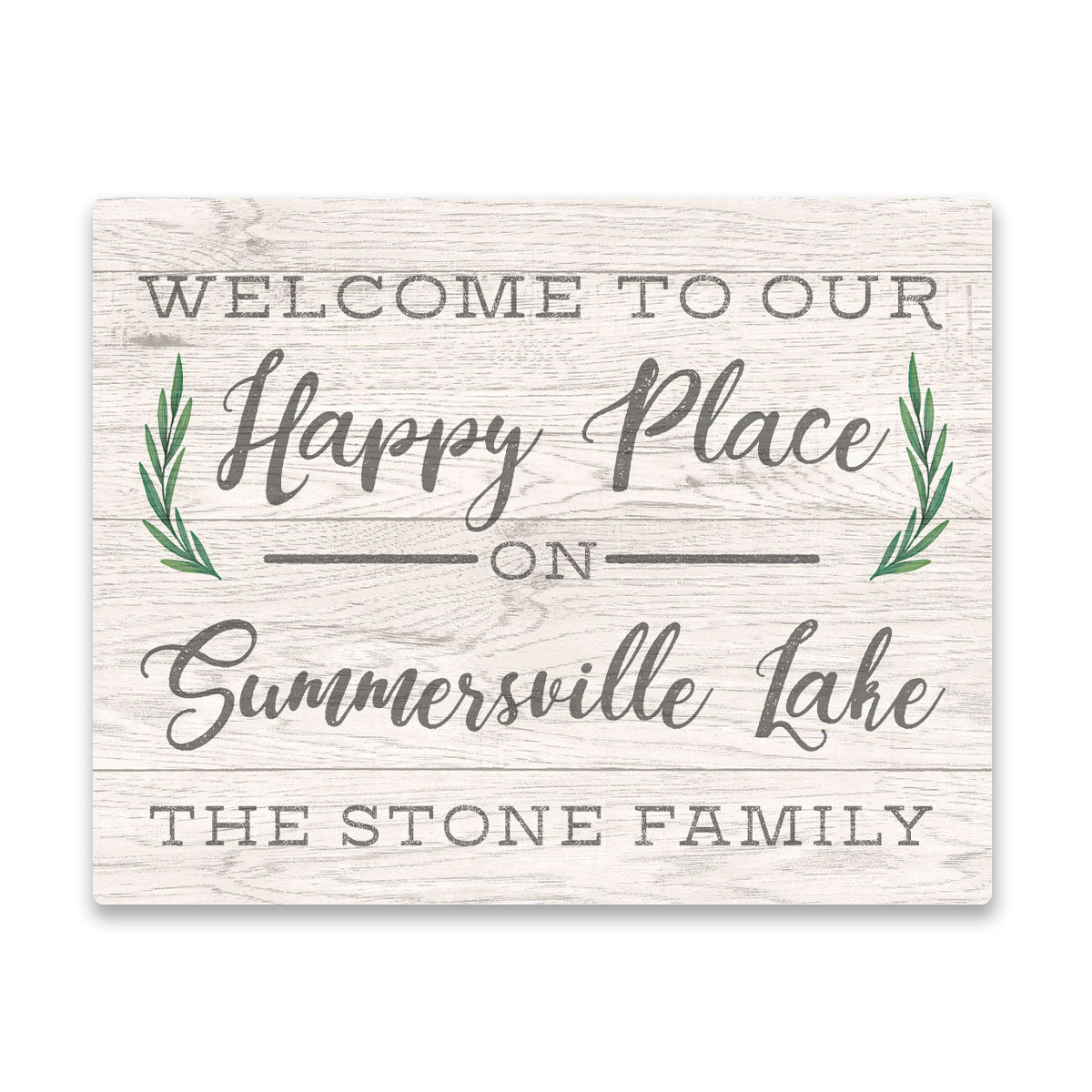 Personalized Welcome to Our Happy Place on Summersville Lake Wall Art