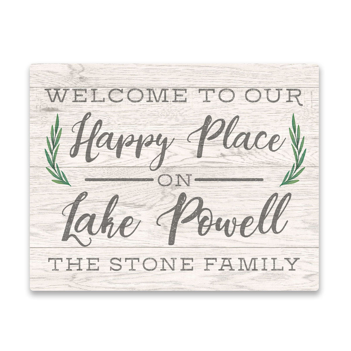 Personalized Welcome to Our Happy Place on Lake Powell Wall Art