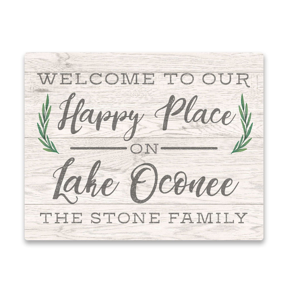 Personalized Welcome to Our Happy Place on Lake Oconee Wall Art