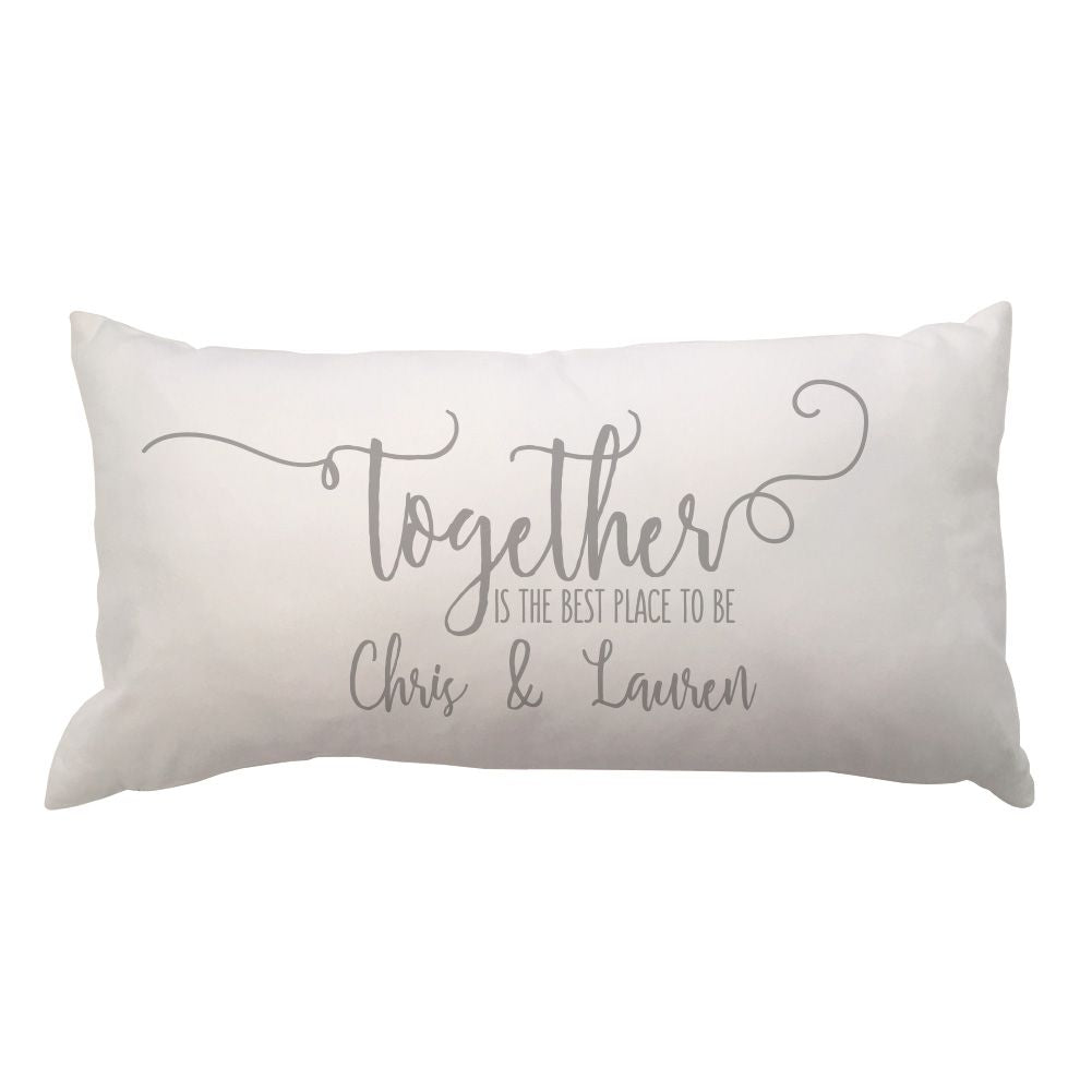 Together is the Best Place to be Lumbar Throw Pillow